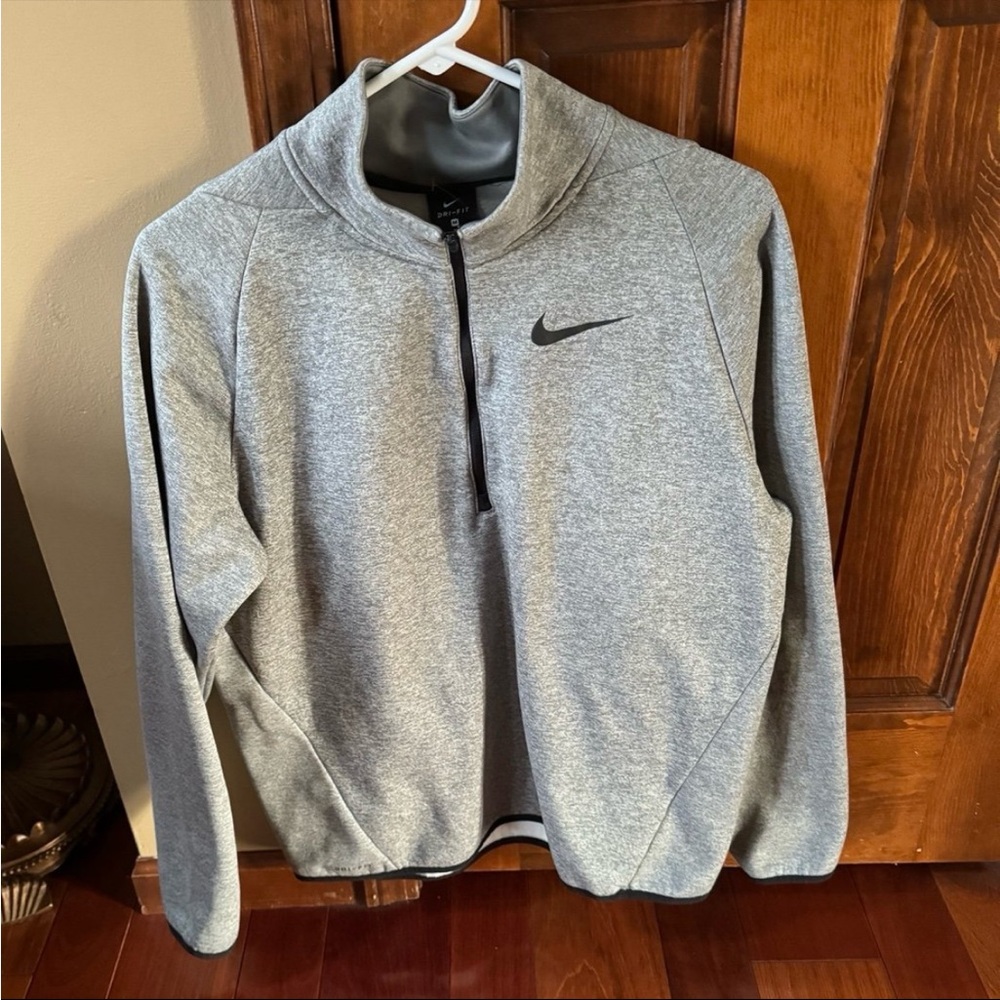 NWOT Nike Heather Gray Quarter-Zip Pullover
